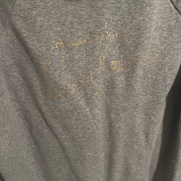 Nike Hoodie in Gray and Gold Foil - Picture 5 of 5
